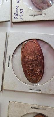 50 Smashed Elongated Pennies, Some Rare! 1932 World's Fair