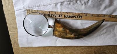 Antique Buffalo Horn Magnifying Glass Large