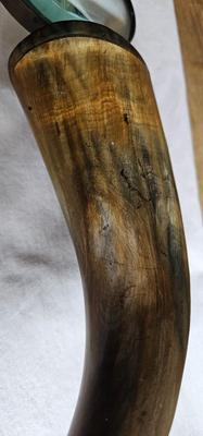 Antique Buffalo Horn Magnifying Glass Large