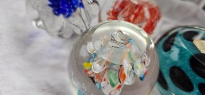 4 vintage Art Glass Paperweights Lot #2 Murano Millefiori Rossini