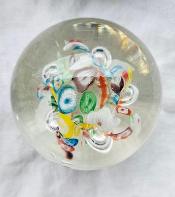 4 vintage Art Glass Paperweights Lot #2 Murano Millefiori Rossini