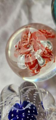 4 vintage Art Glass Paperweights Lot #2 Murano Millefiori Rossini