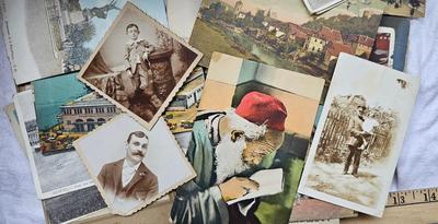 small Box of vintage Postcards and Photos Lot #2