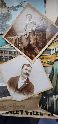 small Box of vintage Postcards and Photos Lot #2