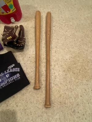 BASEBALL BATS, WILSON GLOVE, ROCKIES SHIRTS AND BEVERAGE COOLERS