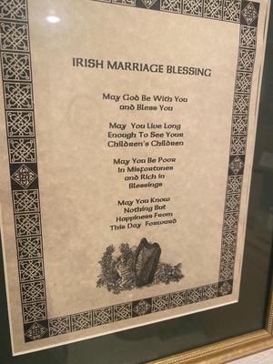 AN IRISH WEDDING BLESSING AND WISDOM IN AGE WALL ART