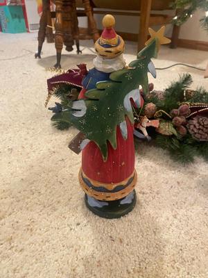 BEAUTIFUL 7-1/2’ PRELIT CHRISTMAS TREE WITH TRIMMINGS AND DECOR
