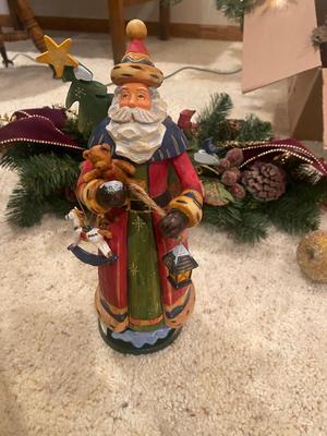 BEAUTIFUL 7-1/2’ PRELIT CHRISTMAS TREE WITH TRIMMINGS AND DECOR