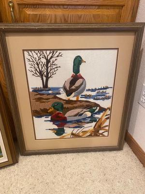 NEEDLEPOINT AND YARN WALL ART