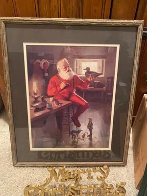 “VISIONS OF SUGARPLUMS” By TOM BROWNING AND COCA-COLA SANTA TIN TRAY