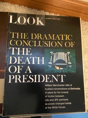 LIFE & LOOK MAGAZINES FROM 1967 on JFK AND GOING TO THE MOON