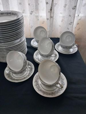 COMPLETE TWELVE PERSON FLORETINE CHINA SET