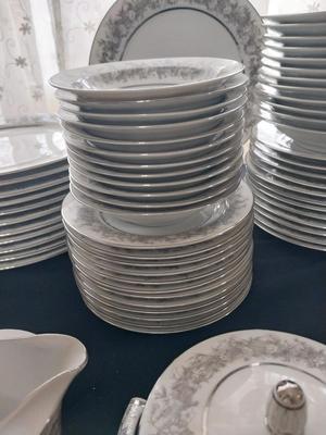 COMPLETE TWELVE PERSON FLORETINE CHINA SET