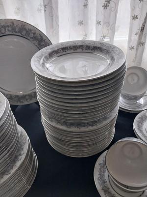 COMPLETE TWELVE PERSON FLORETINE CHINA SET