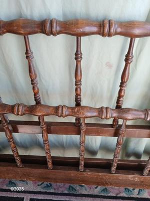 Antique Full Size Spindle Jenny Lynd Bed - Headboard & Footboard
