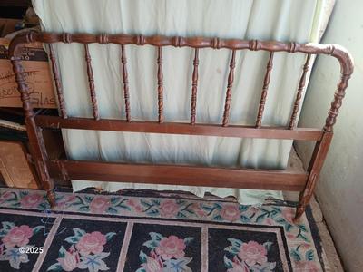 Antique Full Size Spindle Jenny Lynd Bed - Headboard & Footboard
