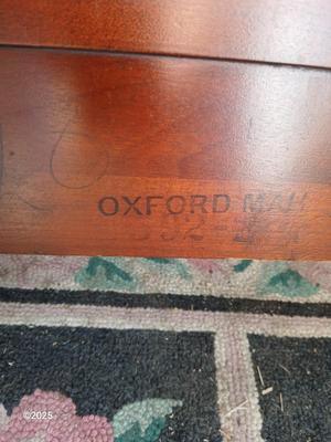 Vintage Kindel Oxford Chippendale full sized bed / Headboard / Footboard with side rails