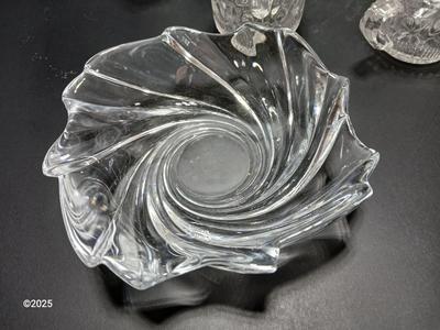 U.S. Glass MANHATTAN Punch Bowl Set & 12 Cups. Tiffin Franciscan with lidded candy dish