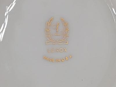 Vintage MCM Art Deco Chrome Metal Cocktail Drinking Glass Carrier with Hazel Atlas Orchard Crystal punch glasses and a Lenox dish