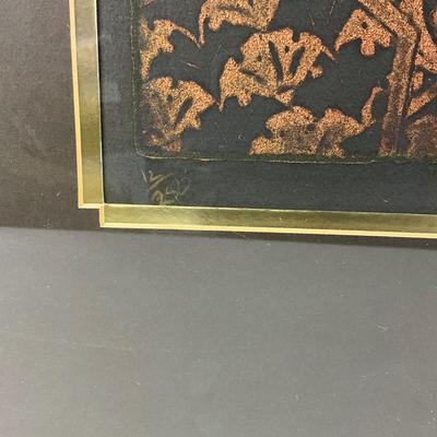 M757 Signed and Numbered Oriental Lithograph "Rose Fan"