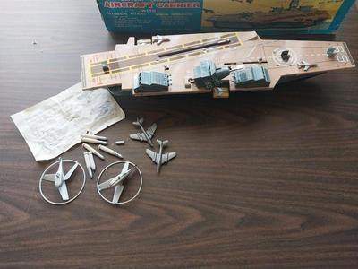 VINTAGE AIRCRAFT CARRIER IN ORIGINAL BOX BY MARX TOYS
