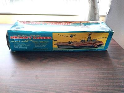 VINTAGE AIRCRAFT CARRIER IN ORIGINAL BOX BY MARX TOYS