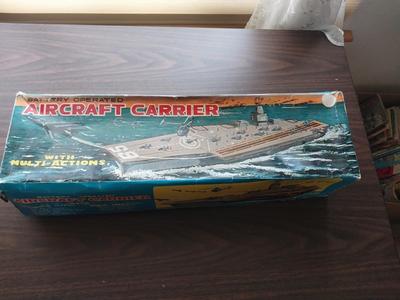 VINTAGE AIRCRAFT CARRIER IN ORIGINAL BOX BY MARX TOYS
