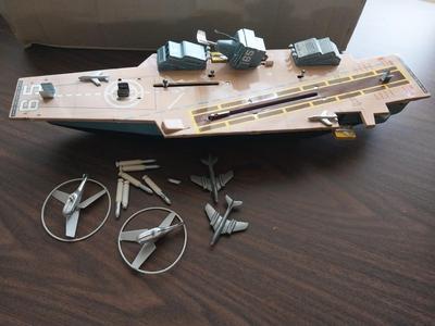 VINTAGE AIRCRAFT CARRIER IN ORIGINAL BOX BY MARX TOYS
