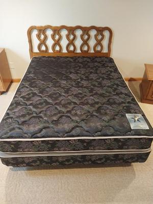 QUEEN BED WITH AMBROSIA ORTHEPEDIC MATRESS