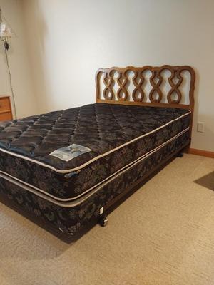 QUEEN BED WITH AMBROSIA ORTHEPEDIC MATRESS