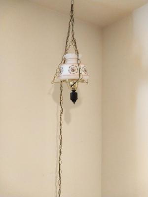 VINTAGE HANGING GLASS LAMP