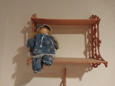 TWO HAND CARVED WALL SHELVING