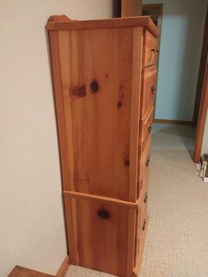 SIX DRAWER WOODEN CHEST OF DRAWERS