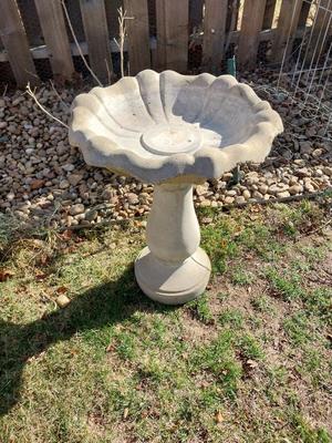 CEMENT BIRDBATH