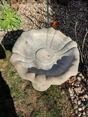 CEMENT BIRDBATH