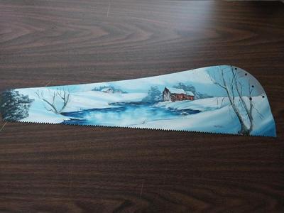 SIGNED BY WICKHAM HAND PAINTED SAW BLADES