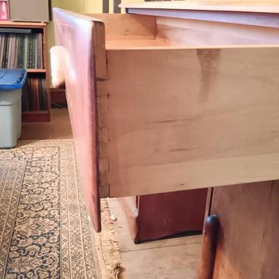 LOT 2: Vintage Maple Wood Desk / Console