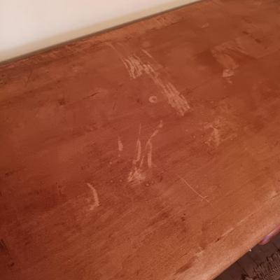 LOT 2: Vintage Maple Wood Desk / Console