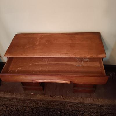 LOT 2: Vintage Maple Wood Desk / Console