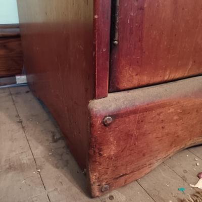 LOT 2: Vintage Maple Wood Desk / Console