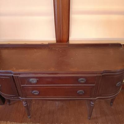 LOT 5: Antique Sideboard Buffet