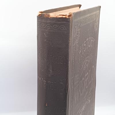 LOT 10: P.F. Collier 1887 History of the World and All Its Great Sensations 2-Volume Set w/ Hammond's 1966 World Atlas