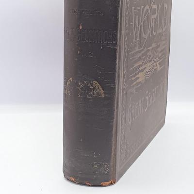 LOT 10: P.F. Collier 1887 History of the World and All Its Great Sensations 2-Volume Set w/ Hammond's 1966 World Atlas