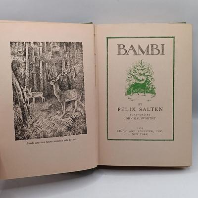 LOT 14: Charl3s Scribner's & Sons 1883 Merry Adventures of Robin hood, 1932 Pinocchio, 1929 Bambi & More
