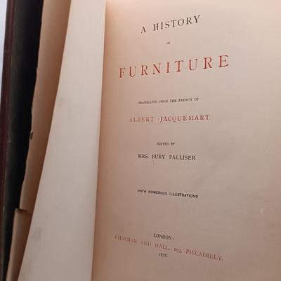 LOT 15: Jacquemart's 1878 A History of Furniture, Wallace Nutting's 1935 The Clock Book & More