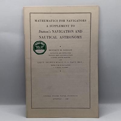 LOT 16: W.M. Welch Scientific Co. Sextant Model 3536, Bowditch's 1934 American Practical Navigator & More