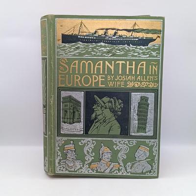 LOT 19: Marietta Holley's 1895 Samantha in Europe, Random House 1949 Kidnapped & More