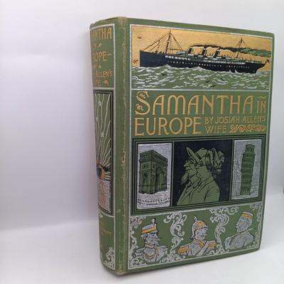 LOT 19: Marietta Holley's 1895 Samantha in Europe, Random House 1949 Kidnapped & More