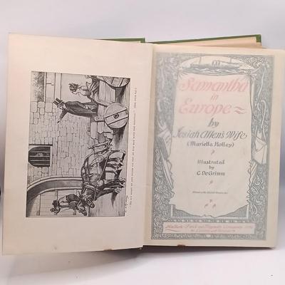 LOT 19: Marietta Holley's 1895 Samantha in Europe, Random House 1949 Kidnapped & More