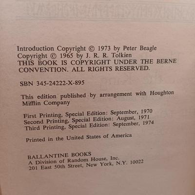 LOT 22: A Collection of Tolkein- (2) Ace Edition's of The Fellowship of the Rings, Ballantine Books 1976 The Hobbit & More